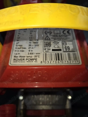  Pompă transvazare Rover Italia,  28L min   stare excelentă