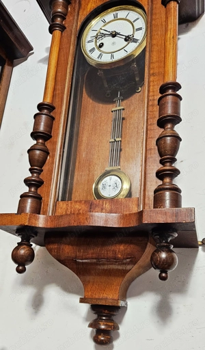 Ceas de perete cu pendula Junghans  anii 1890 - 1900 - imagine 2