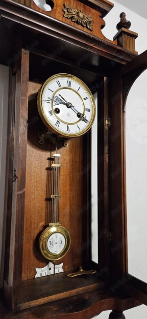 Ceas de perete cu pendula Junghans  anii 1890 - 1900 - imagine 4