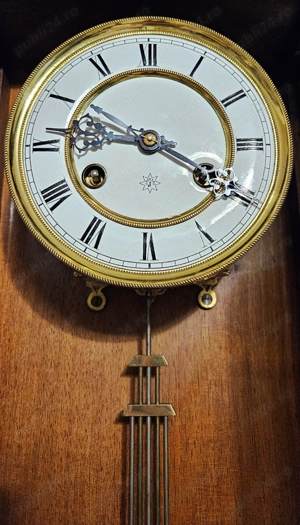 Ceas de perete cu pendula Junghans  anii 1890 - 1900 - imagine 5