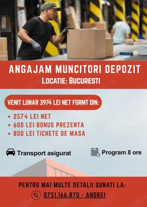 Manipulant marfă - Depozit colete