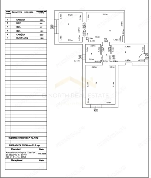 Apartament 2 camere 72.7 mp utili , decomandat , Corbeanca - imagine 10