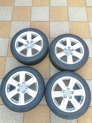 Jante audi cu anvelope m+s dot 2023 225/50/17 nu sunt zgâriate sudate sau fisurate 