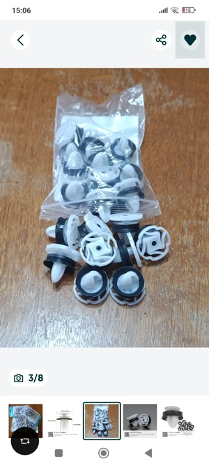 Clipsuri (agrafe) pentru fixarea tapiteriei interioare pe portierele autovehicolelor  - imagine 2