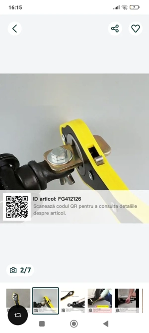 Cheie cu crichet Iron Jack pentru actionarea cricului auto tip foarfeca  - imagine 2