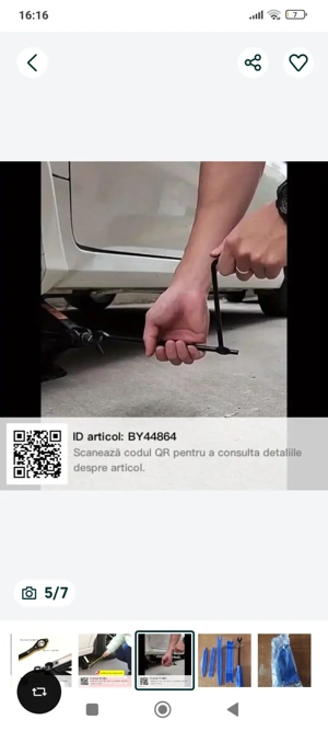 Cheie cu crichet Iron Jack pentru actionarea cricului auto tip foarfeca  - imagine 5