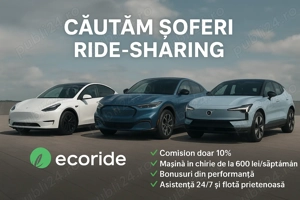 Cautam soferi Ride Sharing Flota Ecoride Partener Blue