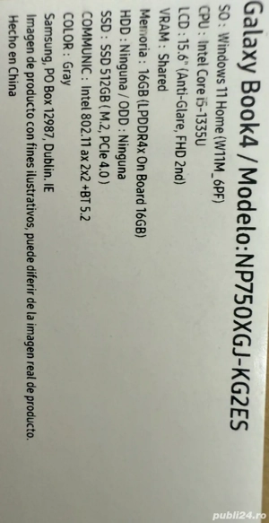 se vinde Samsung Book - imagine 1