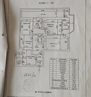 Apartament 4 Camere Decomandat DE RENOVAT 110 MP Total