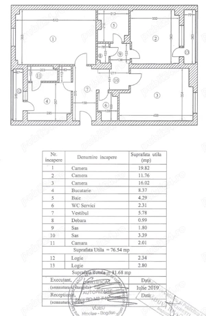 Apartament 3 camere, renovat, mobilat, 81.7 mp, Piata Unirii, 2 bai, 2 balcoane - imagine 10