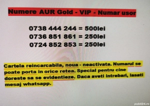 Număr Aur VIP Cartela Număr usor