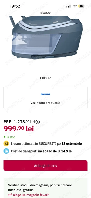 Stație călcat cu abur philips