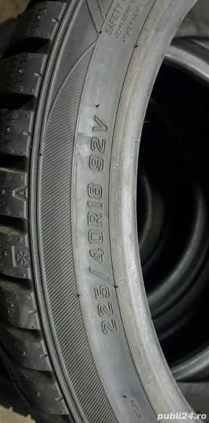 225 40 R18 92V M+S iarnă  Profil 8mm  Dot 4016 Două Anvelope Cauciucuri  Falken În stare bună fără d - imagine 4