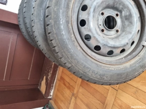 4 cauciucuri de vara 175 65 14 cu jante de tabla 4x100  - imagine 4