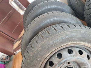 4 cauciucuri de vara 175 65 14 cu jante de tabla 4x100  - imagine 3