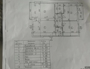 Apartament de vânzare 3camere 90 m2