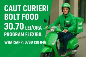 Angajam curieri bolt food Bucuresti