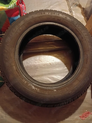 Vând 4 anvelope iarna Dunlop, pentru Dacia Spring, stare bună - 450 lei