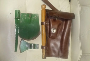 Trusa Vintage Camping , Cazma , Topor , Fierastrau ,de colectie. - imagine 2