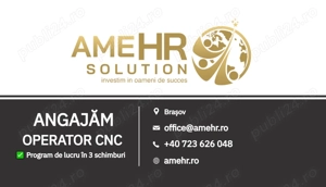 Angajăm Operator CNC