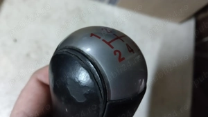 Nuca schimbator din piele FORD FOCUS / C MAX etc 5 trepte rosu  - imagine 6