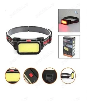 lanterne frontale de cap Ultracob 40w foarte puternice cu acumulator litiu 18650 , noi la cutie - imagine 4