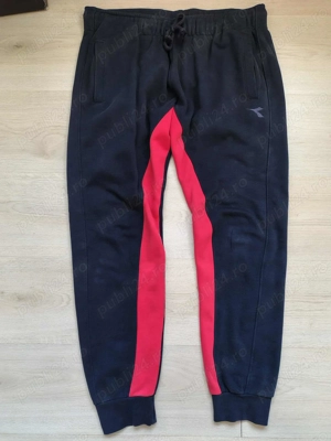 DIADORA Mens Tracksuit Trousers Joggers XL Navy Blue, Cotton Size M