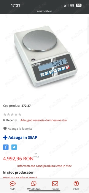 Balanta de precizie Kern  572-37 - imagine 9