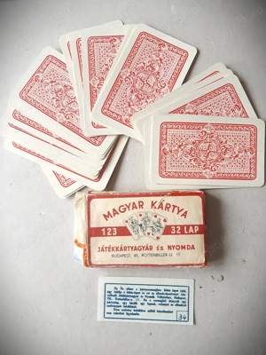 vechi cărți de joc maghiare PATRU ANOTIMPURI, anii '60