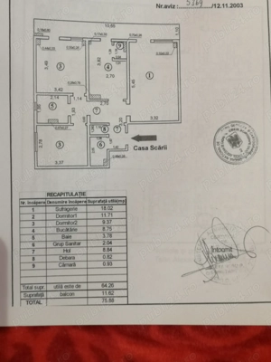 Vând apartament 3 camere, Galați, Micro 18