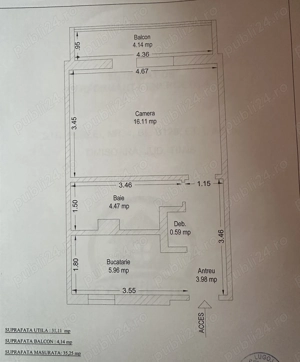 Proprietar vând apartament 1 cameră Calea Lipovei - imagine 6