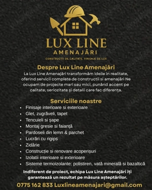 Luxline Amenajări SRL   Amenajări interioare exterioare