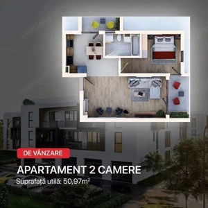 Green Residence (Unirii) - Ap. 2 camere la CHEIE + loc de parcare inlus in pret - imagine 3