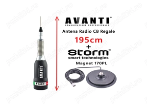 Antena Statie Radio CB Megawat PNI Storm Avanti + Baza Magnet si Cablu - imagine 5 Antena Statie Radio CB Megawat PNI Storm Avanti + Baza Magnet si Cablu - imagine 5