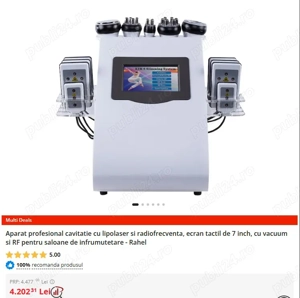 Aparat profesional cavitație cu lipolaser, radiofrecvență vaccum cu RF M919S - imagine 5