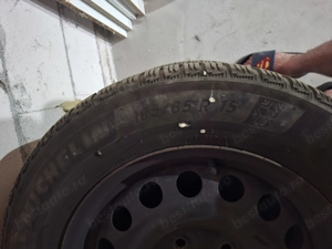 Vand 4 anvelope de iarna michelin alpin+jante 195 65 R15  - imagine 3