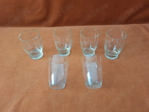 Set de 6 pahare pentru vin   apa, vechi   vintage - imagine 4