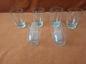 Set de 6 pahare pentru vin   apa, vechi   vintage - imagine 5