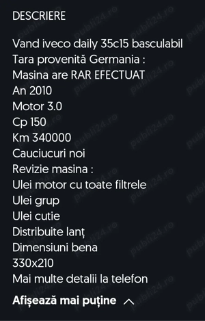 Iveco daily 35c15 basculabil  - imagine 3