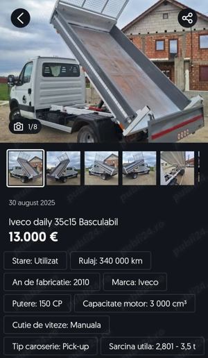 Iveco daily 35c15 basculabil 