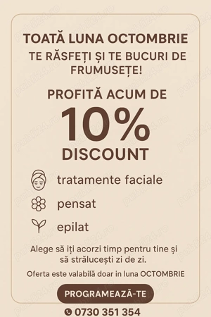 Ofer servicii cosmetica epilare ceara,pensat+vopsit, tratamente faciale