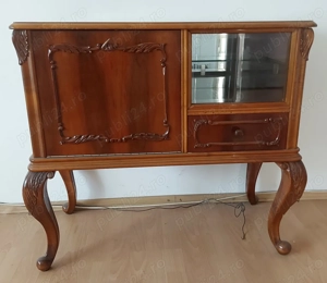 Comoda Vintage cu Vitrina Stil Florentin; Bufet; Mic Dulap