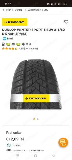 Anvelope de iarna Dunlop 