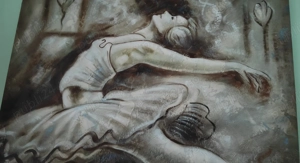 Tablou pictat manual Balerină superba la doar 90 lei