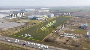 Teren Industrial - Comercial 2ha la soseaua principala | Giarmata