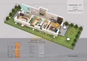 Apartament superb cu 3 camere si gradina de 73mpI Giroc - imagine 9