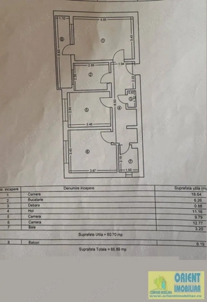 Tomis Nord, Ciresica, 3 camere, decomandat, parter - imagine 9