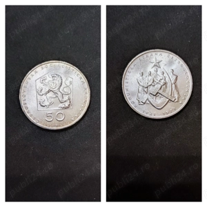 Moneda argint 50 Korun, CEHOSLOVACIA, 1971
