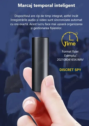 DETECTIVI PARTICULARI Timisoara Vindem Inchiriem - Reportofon magnetic Q73   16GB, până la  500 ore - imagine 3