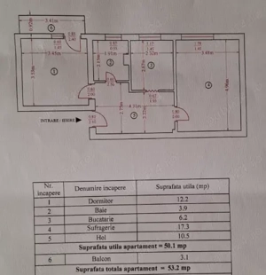 Apartament 2 camere, 53 mp, Precista